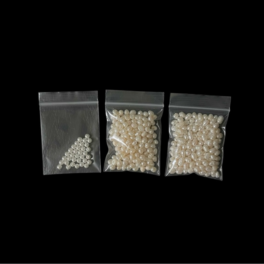 4-5mm Natural Freshwater Pearl & Imitation Pearl Beads DIY Jewelry Earrings